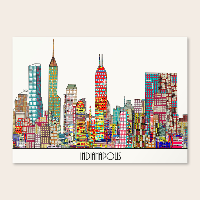 Indianapolis Skyline Canvas Print By Bribuckley Society6