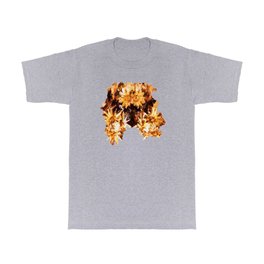 Gold and Brown Floral Impressionist Art T Shirt