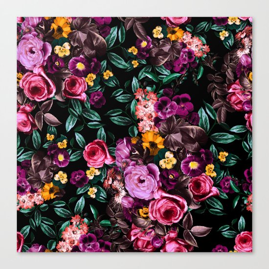 Watercolors Floral Pattern Canvas Print