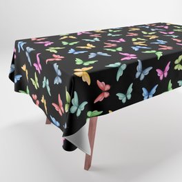 Watercolor hand painted abstract butterflies pattern Tablecloth