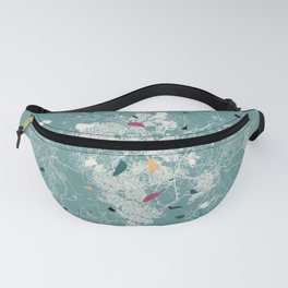 Canberra, Australia - Artistic Map Drawing - Vintage Fanny Pack