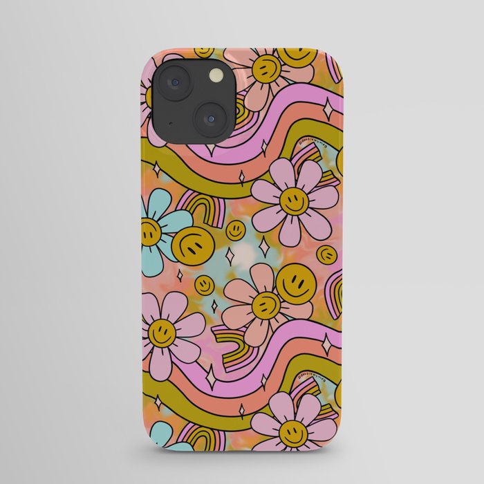 Tie Dye Flower Print iPhone Case