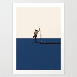 Fishing for compliments Art Print