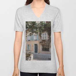Pastel House Saint-Tropez France | Travel Photography V Neck T Shirt