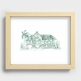 Rumah Kampung Green Recessed Framed Print