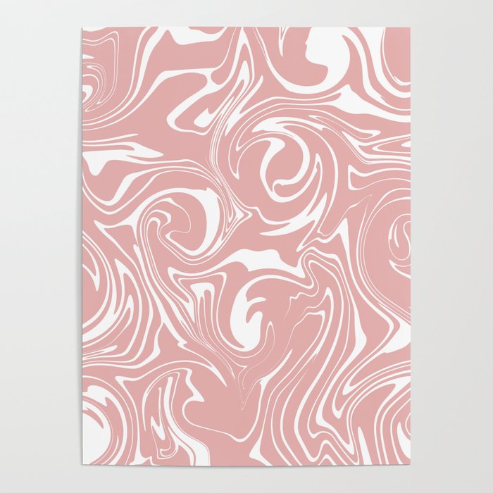 Spill - Pink and White Poster