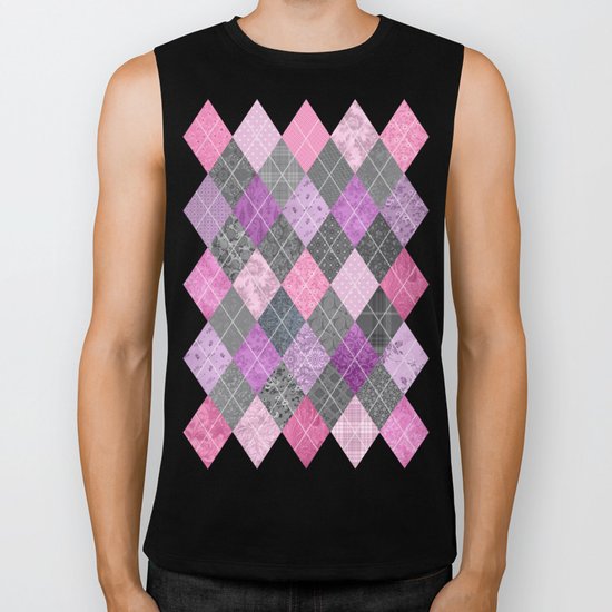 Magic Argyle Quilt Biker Tank