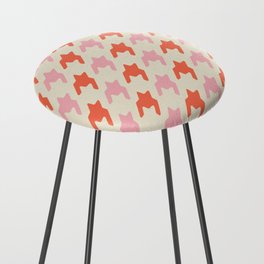 Cute Retro Houndstooth Pattern Counter Stool