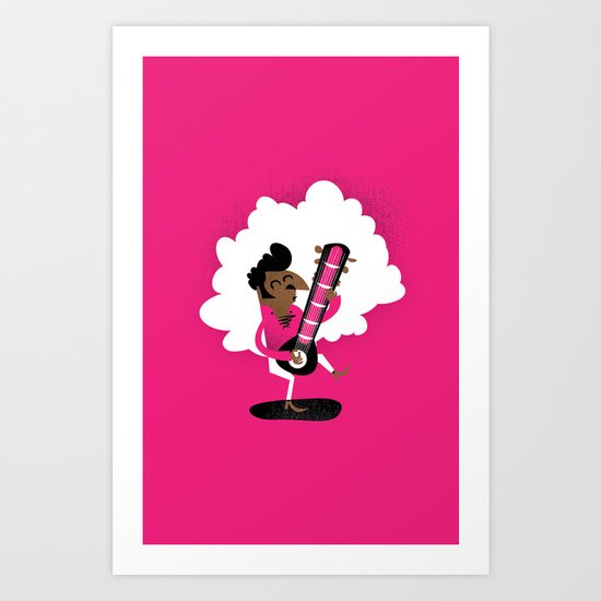 Sitar Superstar Art Print