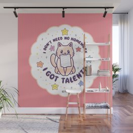 Kawaii Cat | No Homework  Wall Mural