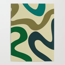 Colorful abstract waves 3 Poster