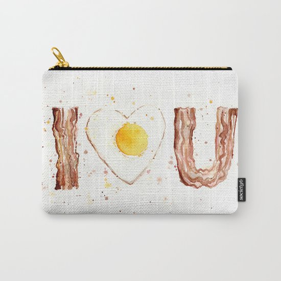 Bacon and Egg Love Valentines Day Heart Carry-All Pouch
