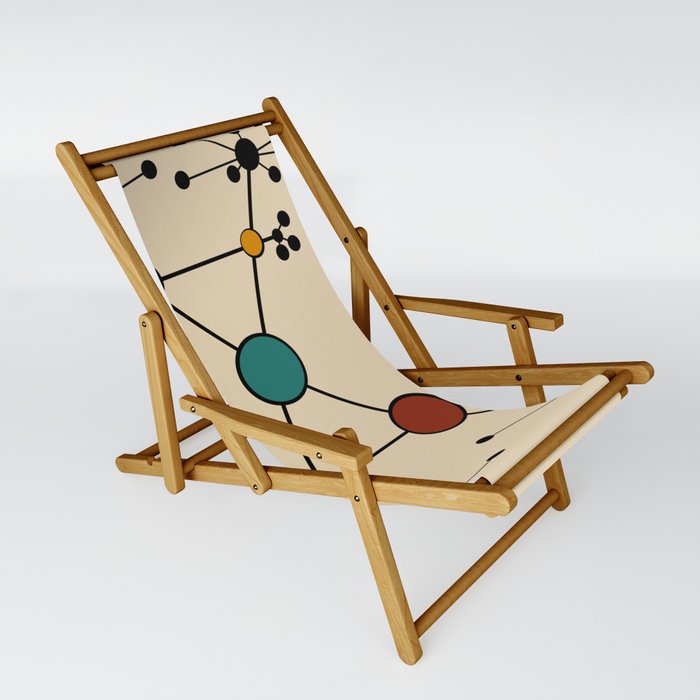Mid century Bauhaus modern shapes 4 Sling Chair