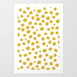 Mustard Yellow Dots Art Print