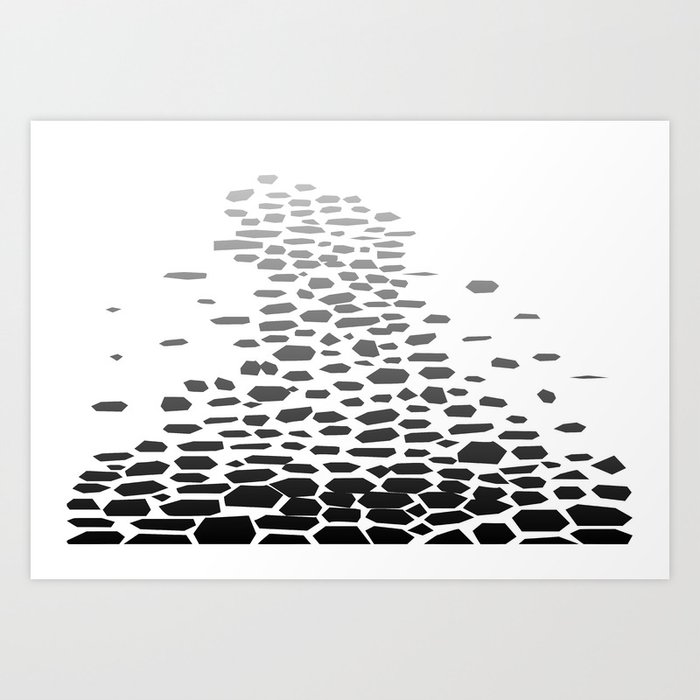 Cobbled Street Background Art Print