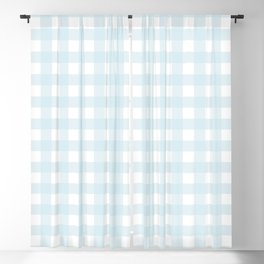 Baby blue gingham pattern Blackout Curtain