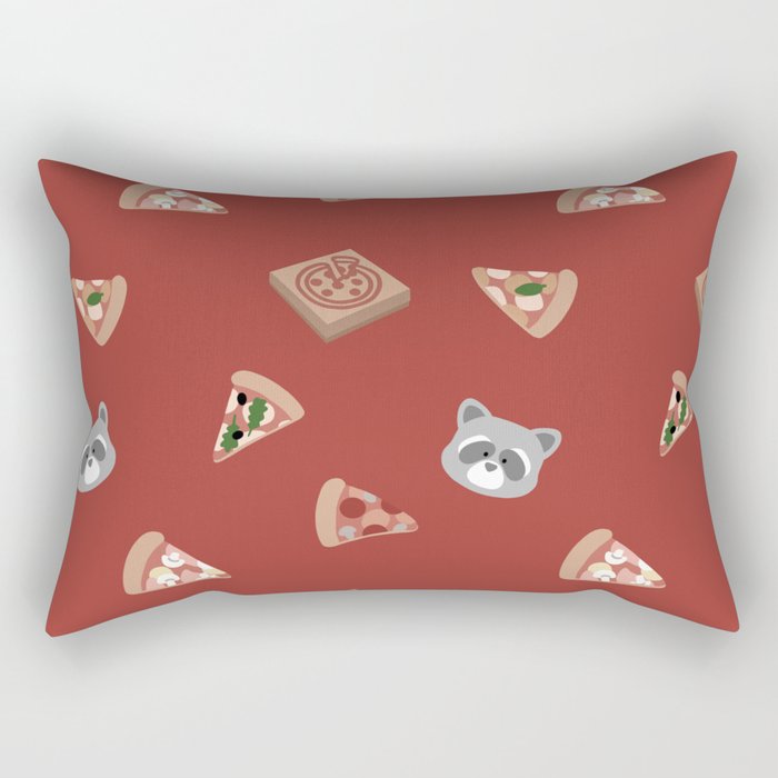Raccons and pizzas Rectangular Pillow