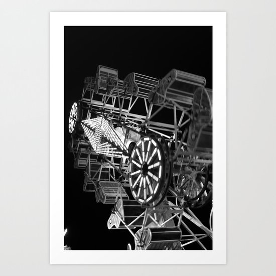 Lifes Ride (black and white) Art Print