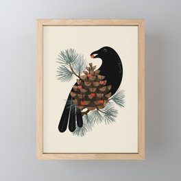 Bird & Berries Framed Mini Art Print