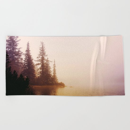 Sunset at Lake Beach Towel