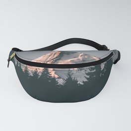 First Light on Mount Hood Fanny Pack