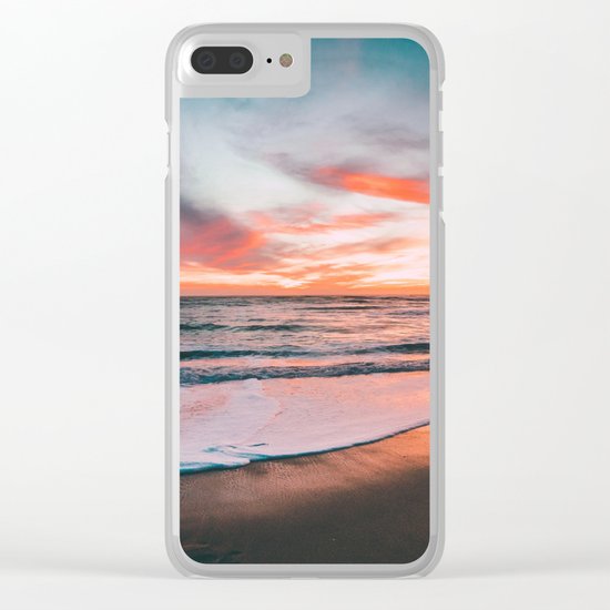Sunset sky sea Clear iPhone Case