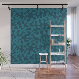 Abstract Cut Out Pattern - Blue Wall Mural