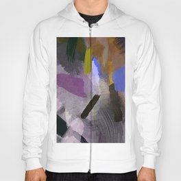 abstract splatter brush stroke painting texture background in purple brown blue Hoody