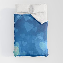 Blue Hearts Comforter