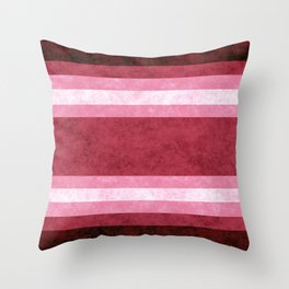 Grunge Stripes Simple Modern Minimal Pattern - Blush Rose Red Throw Pillow