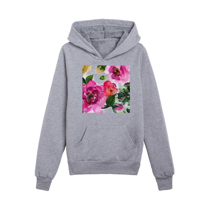 colorful roses N.o 6 (abstract) Kids Pullover Hoodie