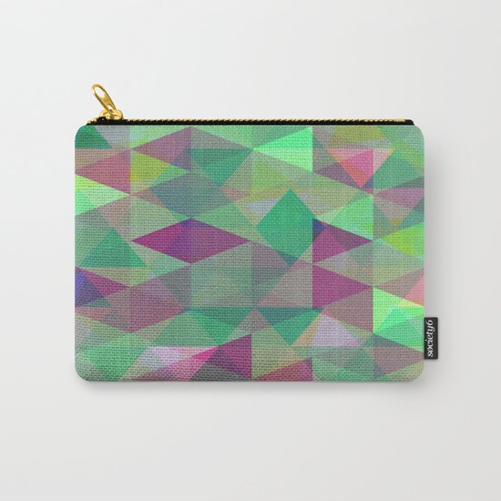Pastel Triangles Pattern - Abstract, geometric, pastel coloured artwork Carry-All Pouch