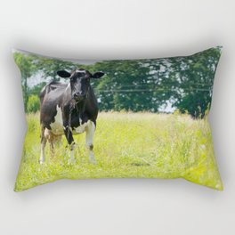Cow Dairy Pasture Black Young Stands 30 Rectangular Pillow