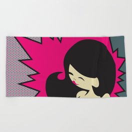 China-Girl in Pink Beach Towel