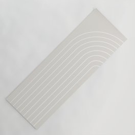 Minimal Arch II Natural Off White Modern Geometric Lines Yoga Mat