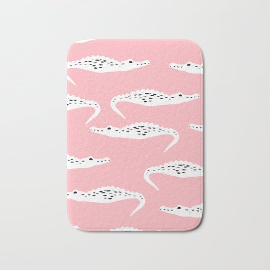 Crocodile Pattern Bath Mat