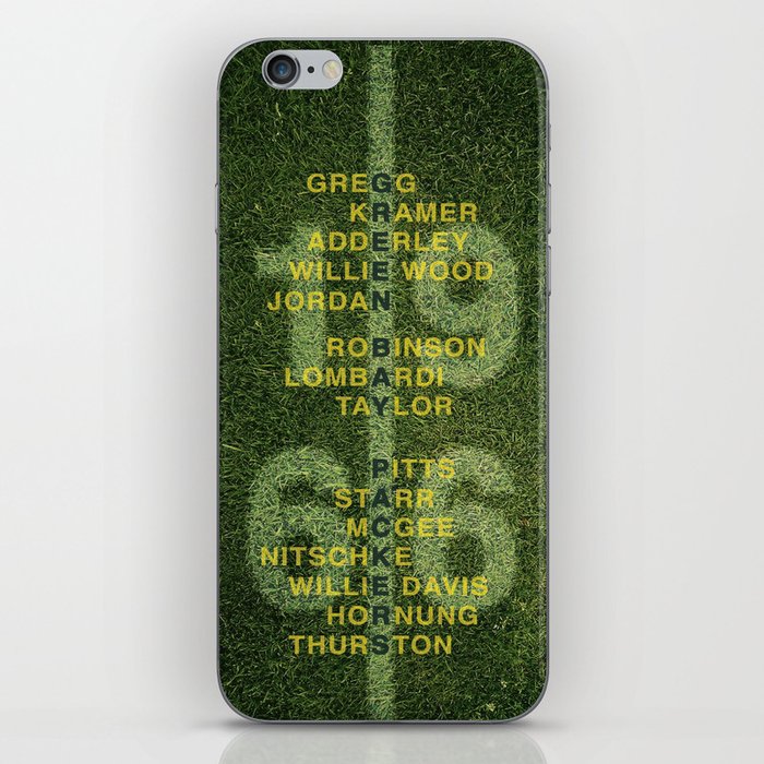 The Names of the 1966 Packers iPhone Skin
