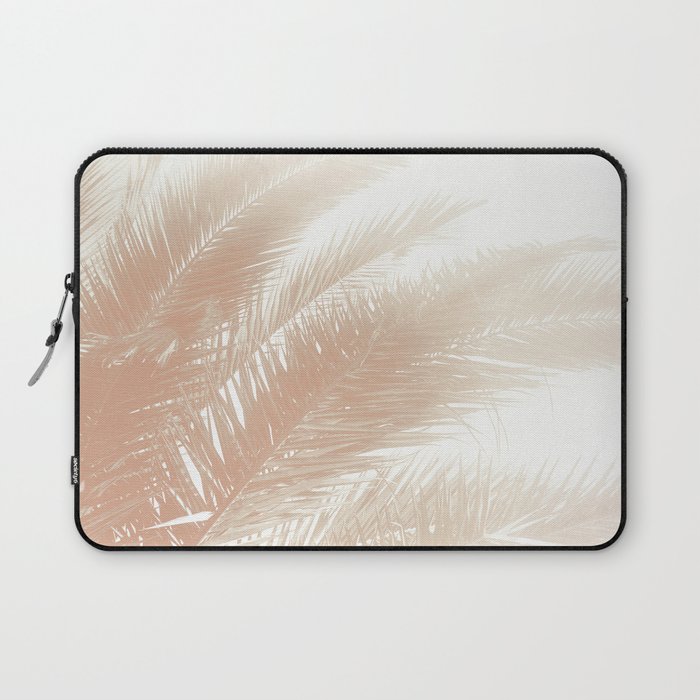 Blush Palm Leaves Laptop Sleeve