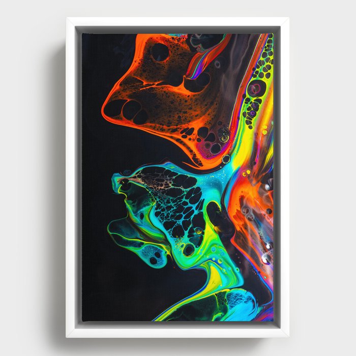 Electric Liquid Framed Canvas