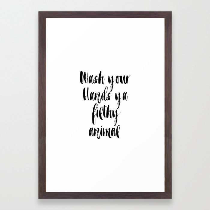 Bathroom printable art bathroom wall decor funny bathroom decorfunny artfunny printable wash you framed art print