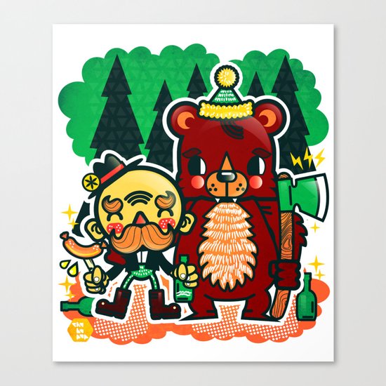 Lumberjack and Friend Canvas Print