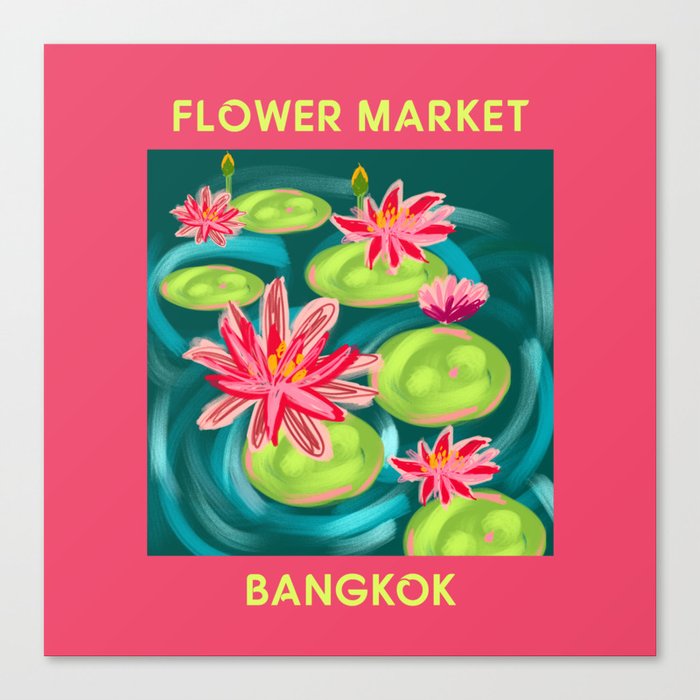 Flower Market Bangkok Canvas Print