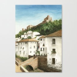 Granada, Spain - Watercolor Panting Canvas Print