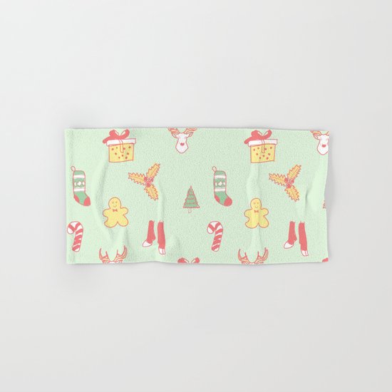 Pastel Bright Christmas Hand & Bath Towel