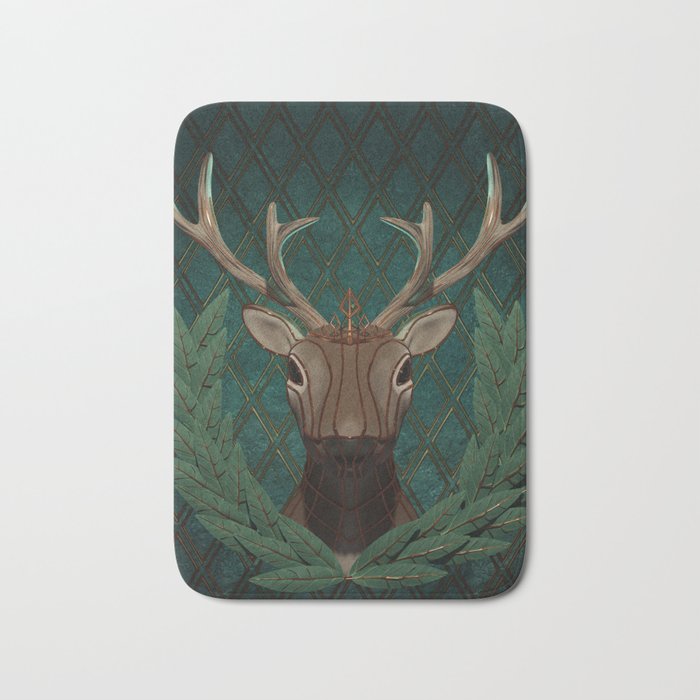 The deer who wants to be a huntress Bath Mat