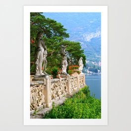 Lake Como Villa Statues Art Print