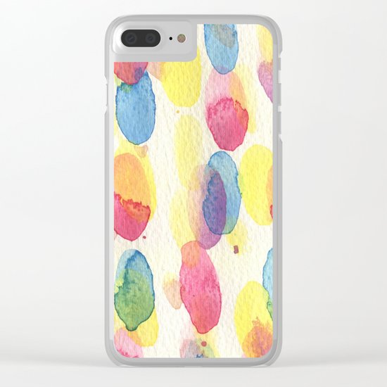CUTE GEOMETRIC WATERCOLOUR PATTERN Clear iPhone Case