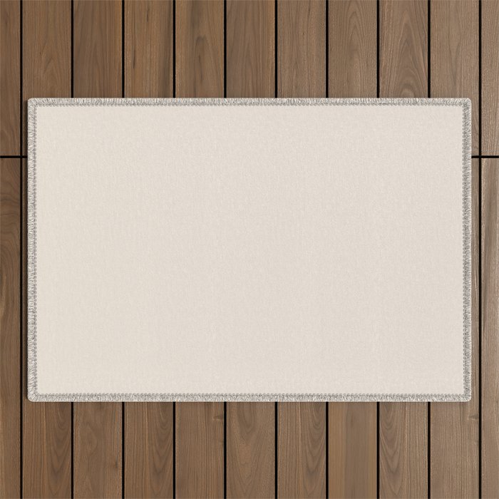 Off White Ivory Bone Cream Solid Color Pairs PPG Euro Linen PPG1083-2 - All One Single Shade Colour Outdoor Rug