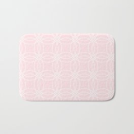 Simply Vintage Link White on Pink Flamingo Bath Mat