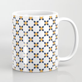 Square Yellow and Blue Geometric Pattern Mug